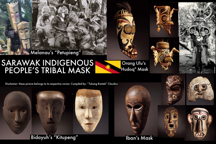 Sarawak Indigenous People's Tribal Masks